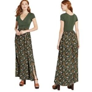 ModCloth Boundless Enjoyment Maxi Dress Faux Wrap Floral Print XL